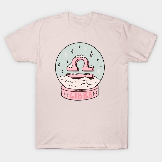 Libra Snow Globe T-Shirt by Doodle by Meg